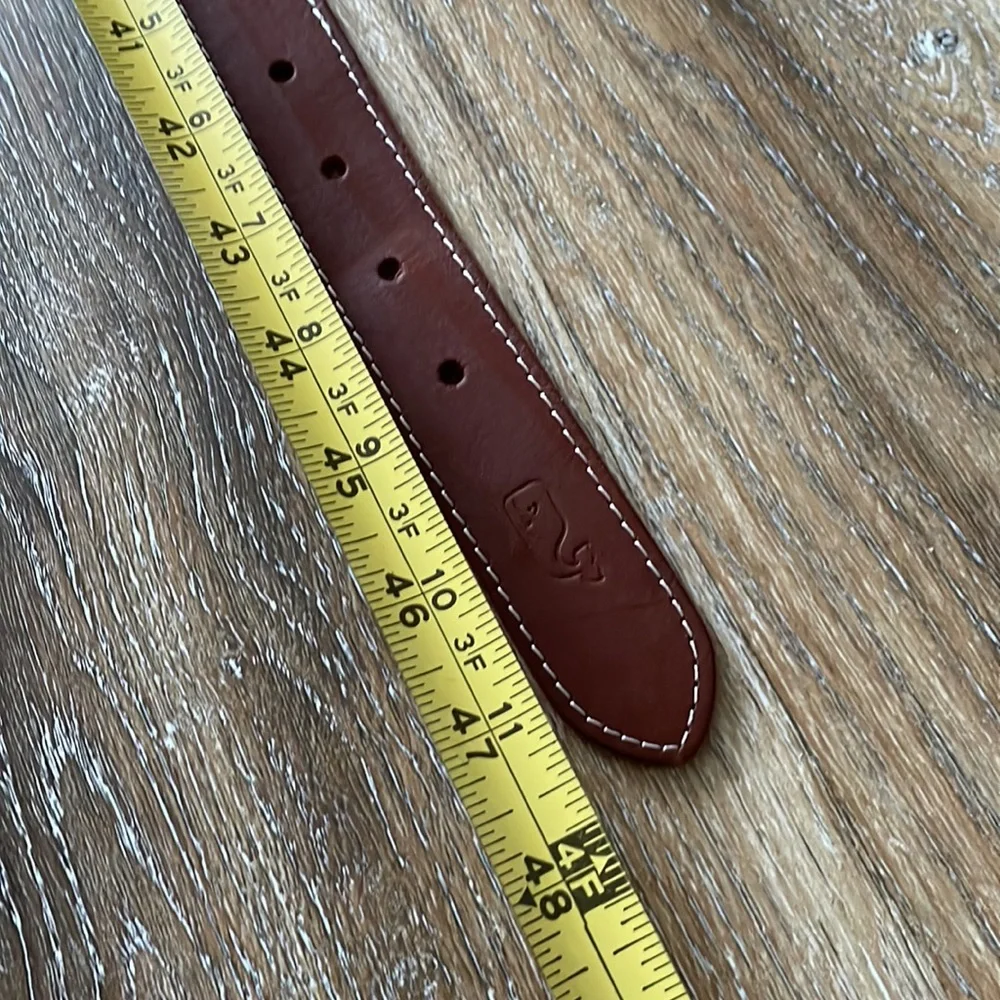 Vineyard Vines Pineapple Canvas and Leather Belt